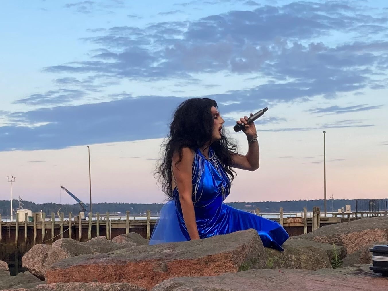 Mermaid Singer at Eastport Passport