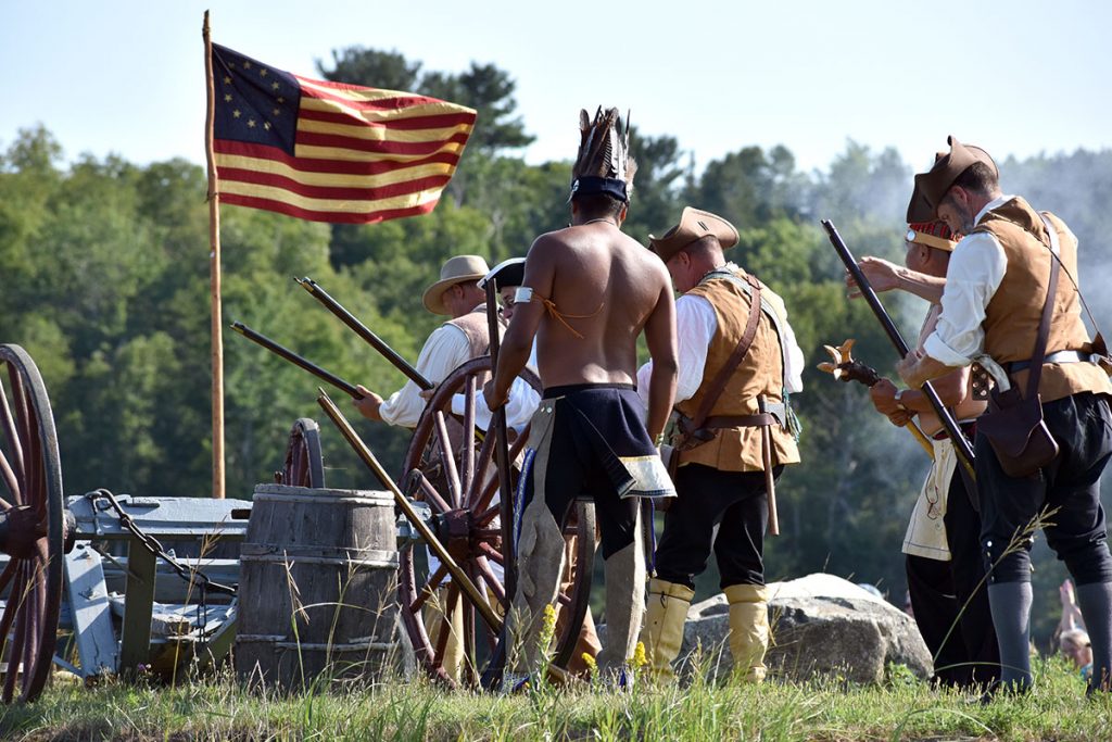 Re-enactment of the Battle of the Rim in Machias